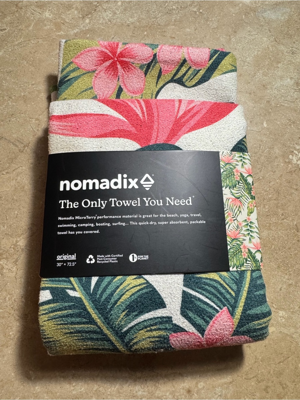 Nomadix Pink Tropical MicroTerry Quick Dry Anti-Sand Towel